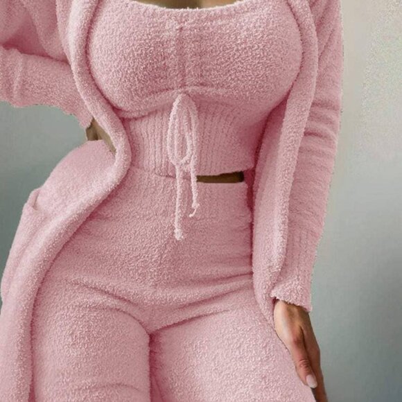 Three Piece Lace Up Pajamas - Picture 1 of 1